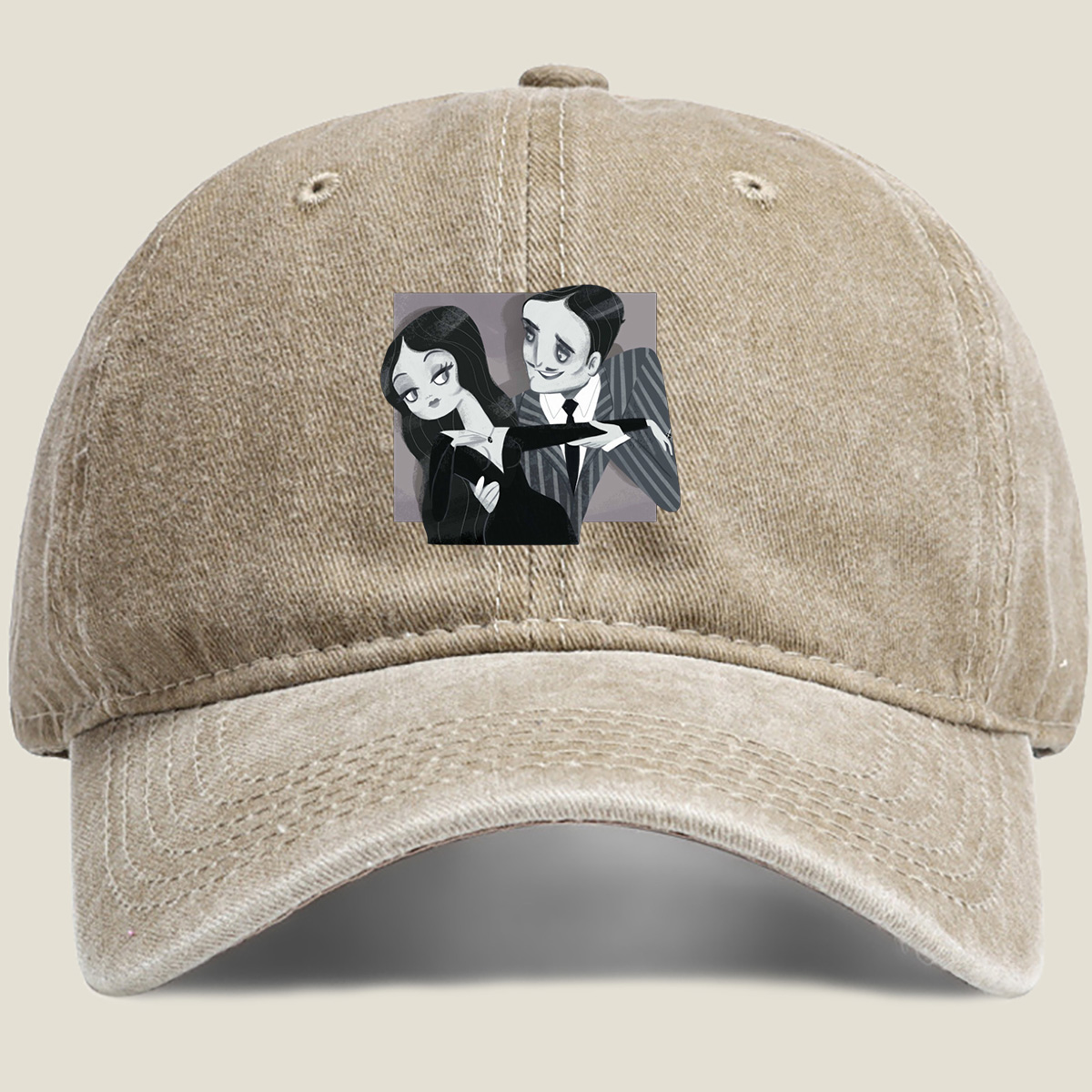 The Addams Family: Morticia and Gomez - Washed Denim - Baseball Cap