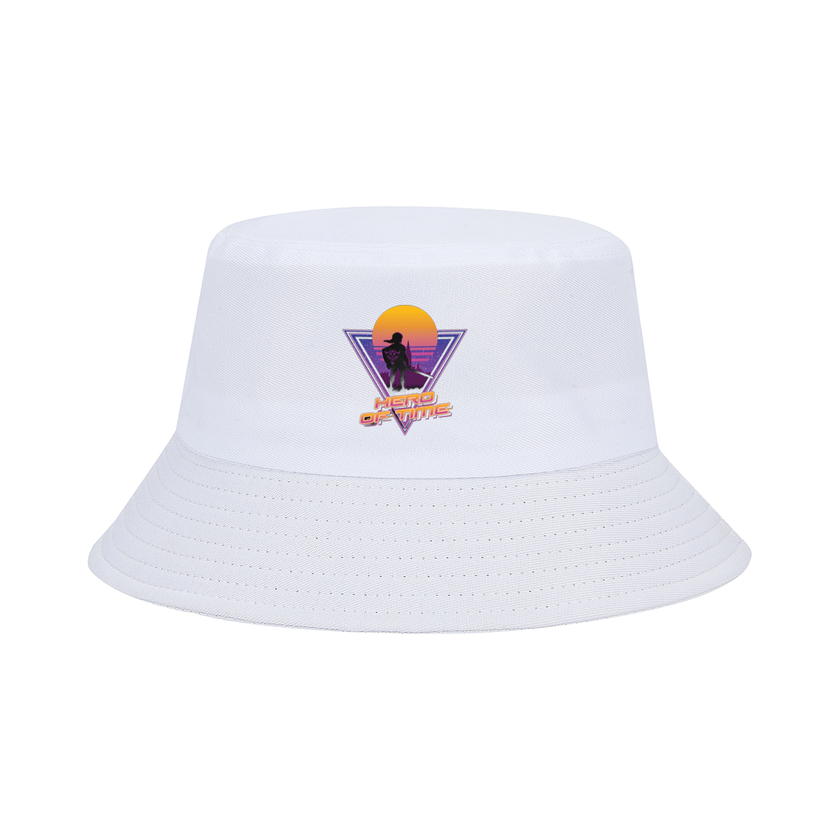 Hero of Time: Link Silhouette in Retro Sunset Scene - Fisherman's Hat
