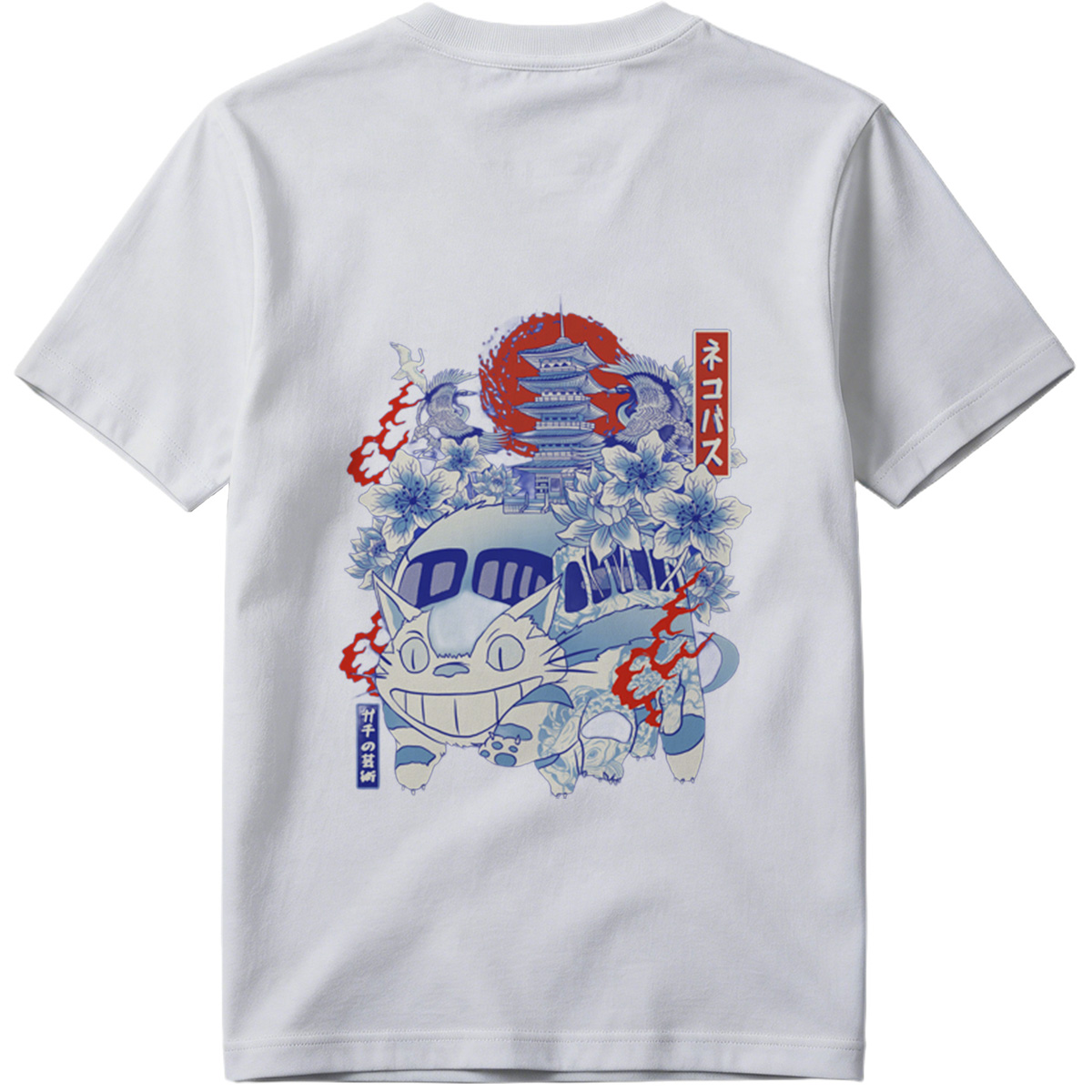 Neko Pass: Catbus and Japanese Landmarks - Tee