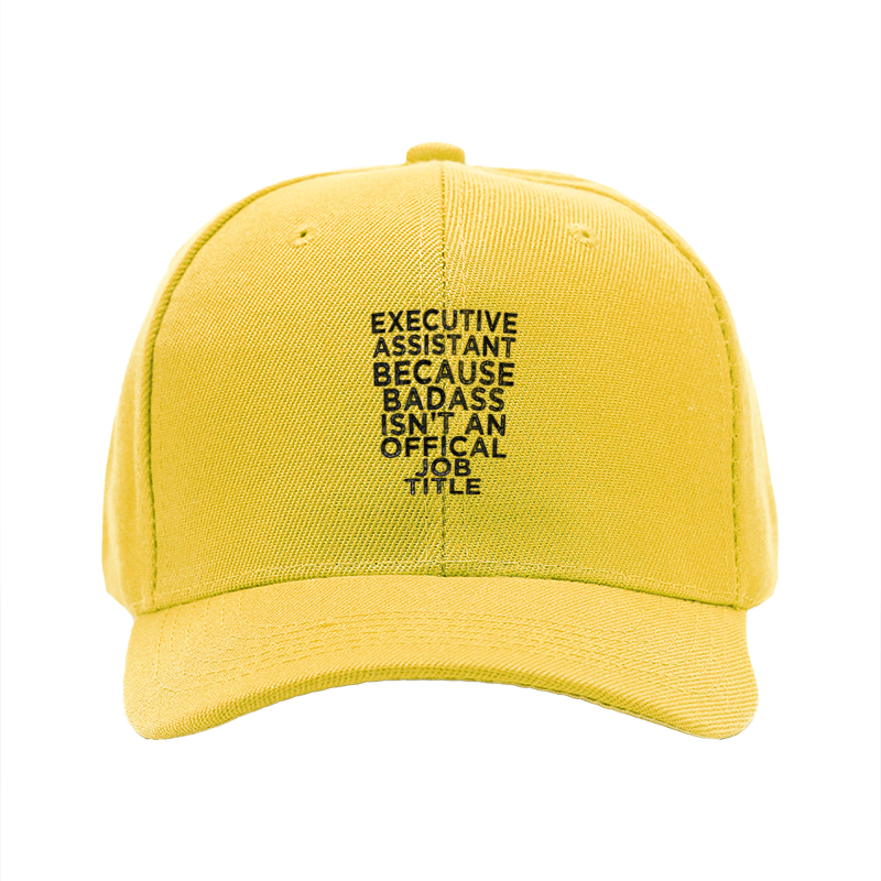 1pc New Baseball Cap Executive Assistant Because Badass Isn't An Official Job Title Print Hat Unisex Adjustable Size for Outdoor Casual Wear Adults Street Style Fashion
