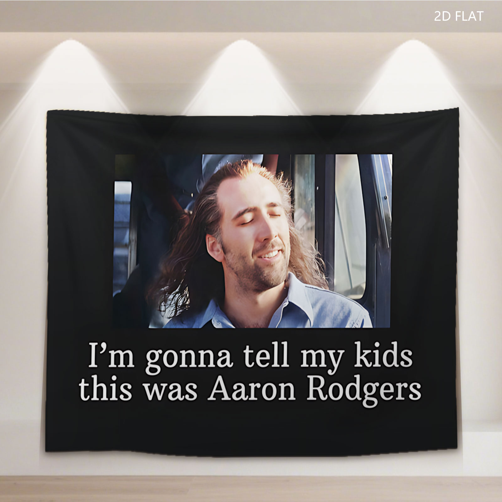 Aaron Rodgers in a Car, Meme with Text 