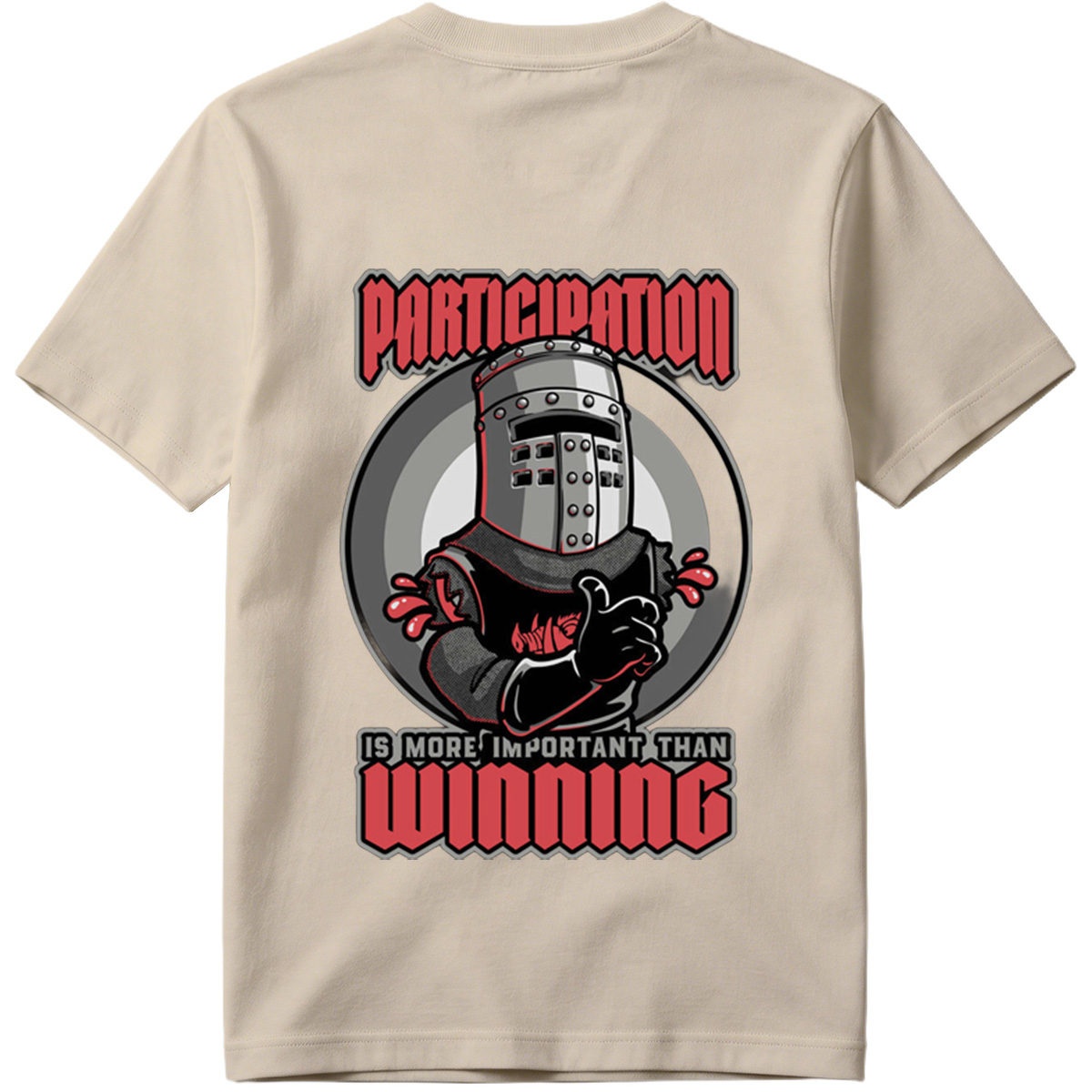 Participation is More Important Than Winning - Knight Mascot Design - Tee