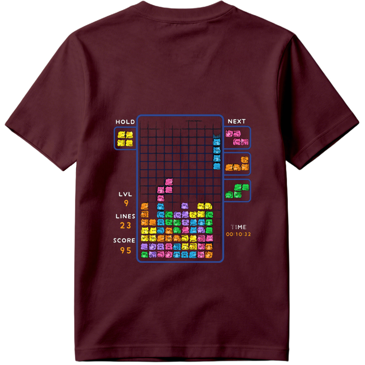 Cat Tetris: Level 9 Action - Tee