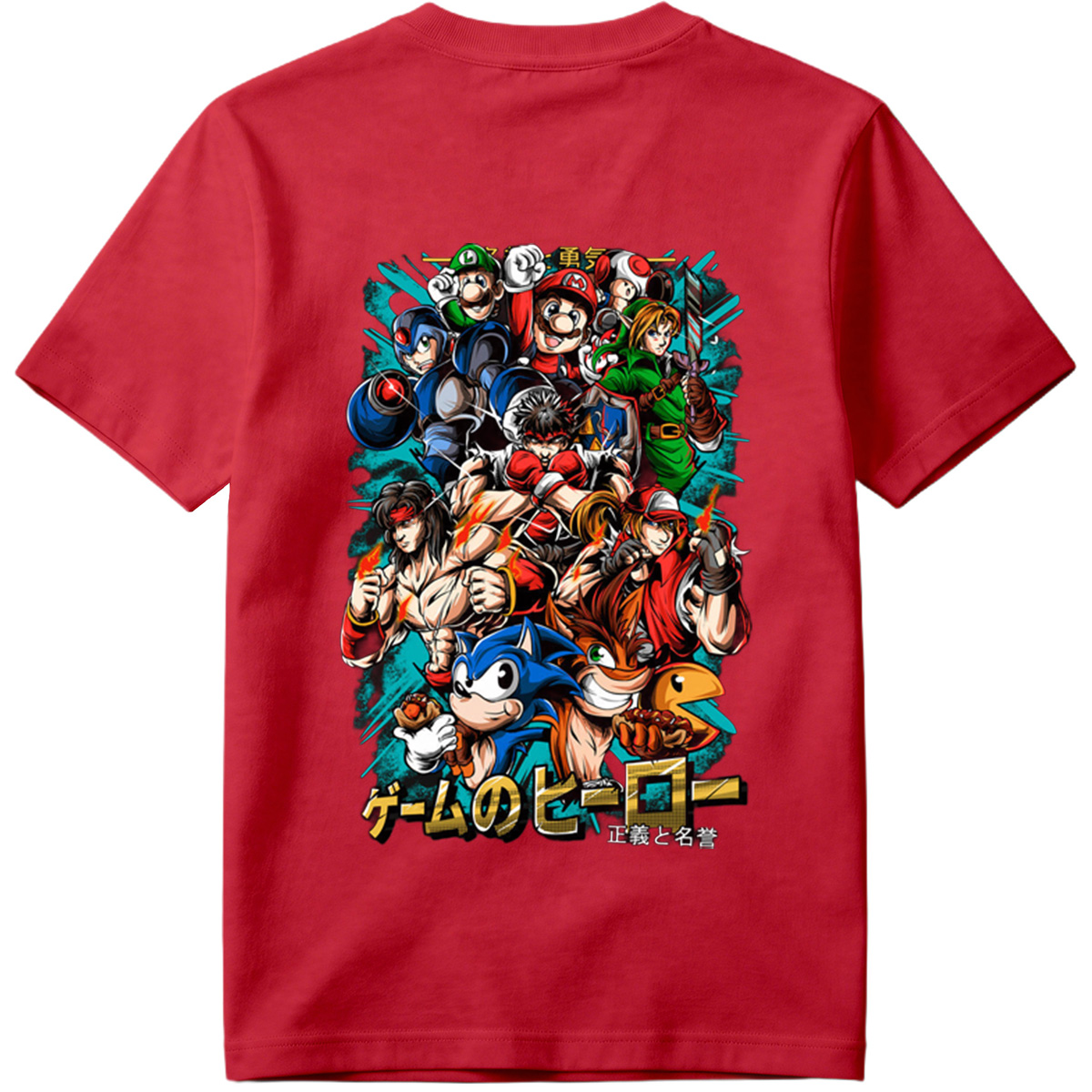 Game Heroes: Mario, Sonic, Link, Ryu, and More - Tee