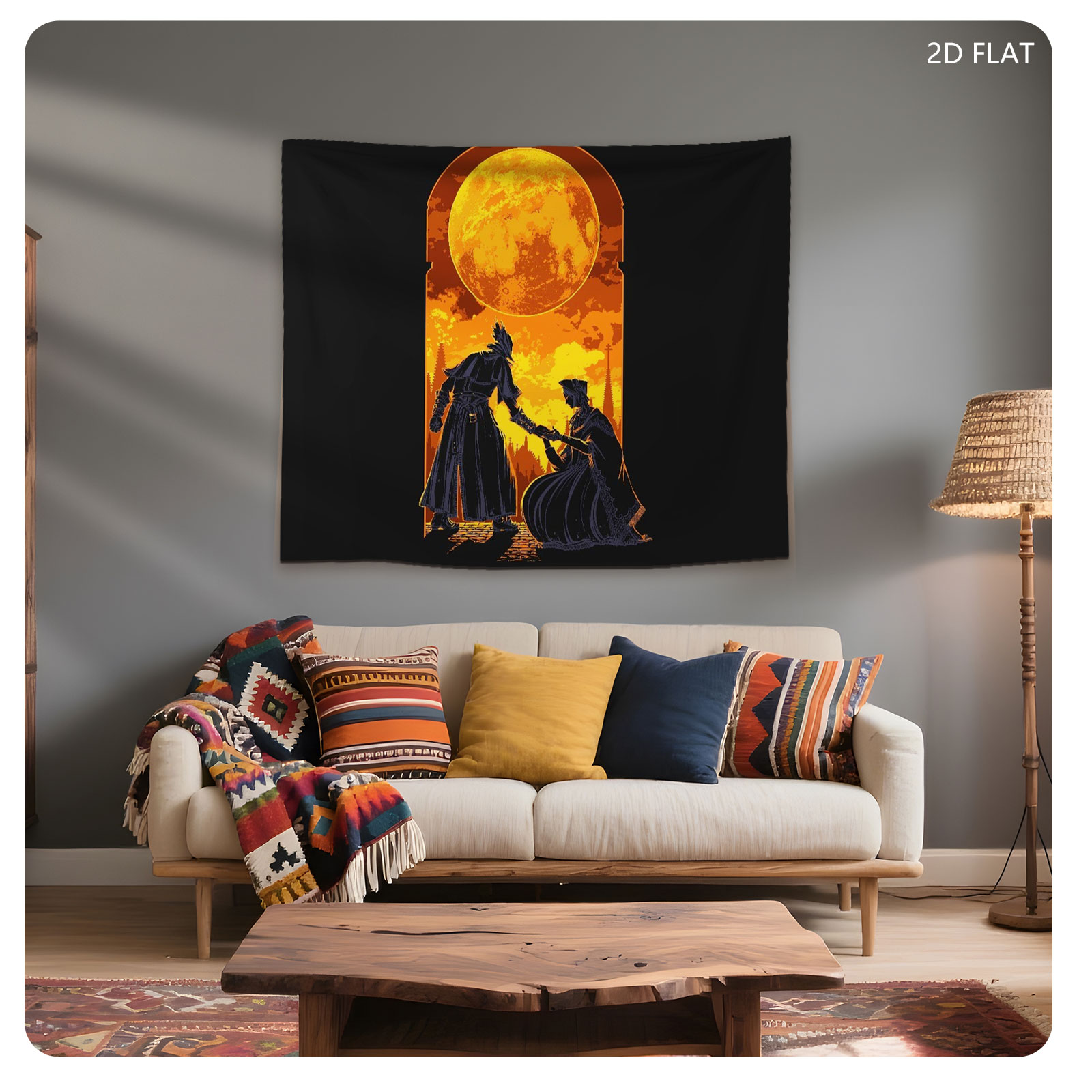Bloodborne: The Hunter and the Lady Under the Crimson Moon - Tapestry