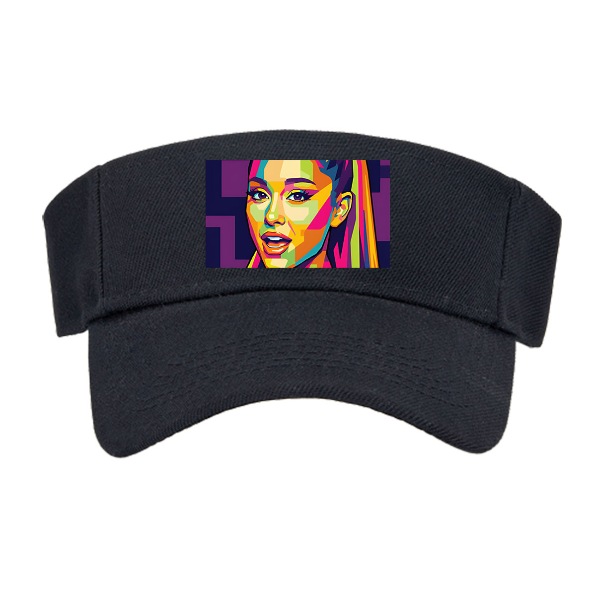Pop Art Portrait of a Colorful Female Celebrity -  Visor cap