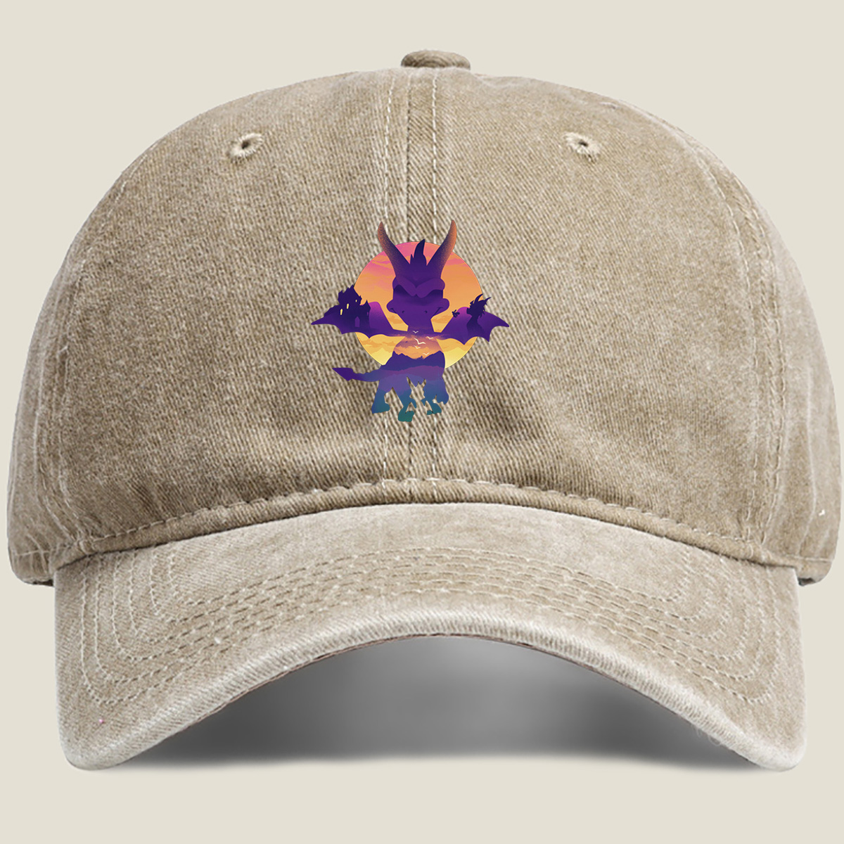 Spyro the Dragon: Sunset Silhouette - Washed Denim - Baseball Cap