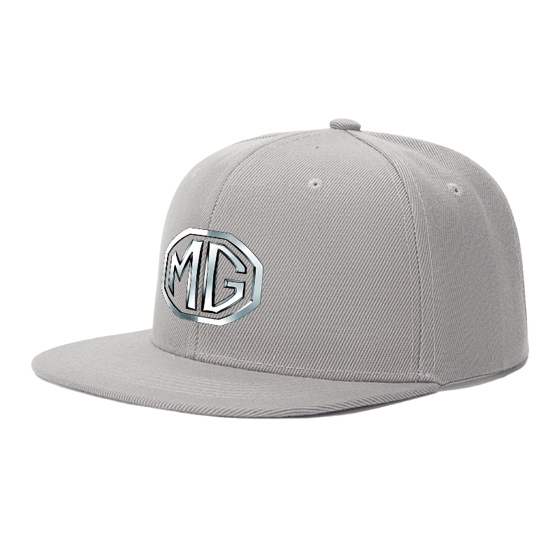 Flat Brim Baseball Cap MG Logo Print Streetwear Underground Skate Style for Basketball Court Skate Park Urban Lifestyle Skaters Rappers Streetwear Enthusiasts