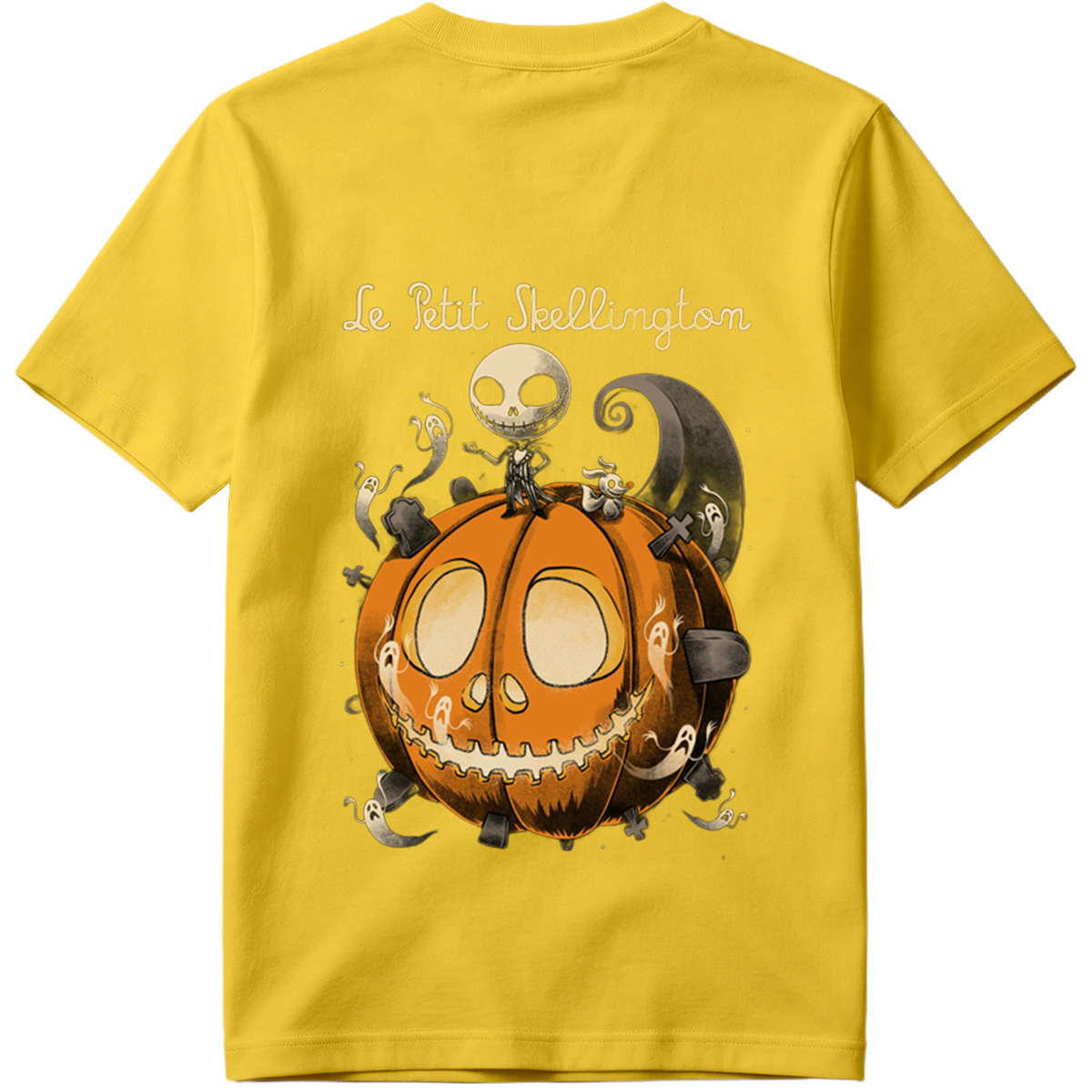 Le Petit Skellington: Jack Skellington and Zero on a Giant Pumpkin - Tee