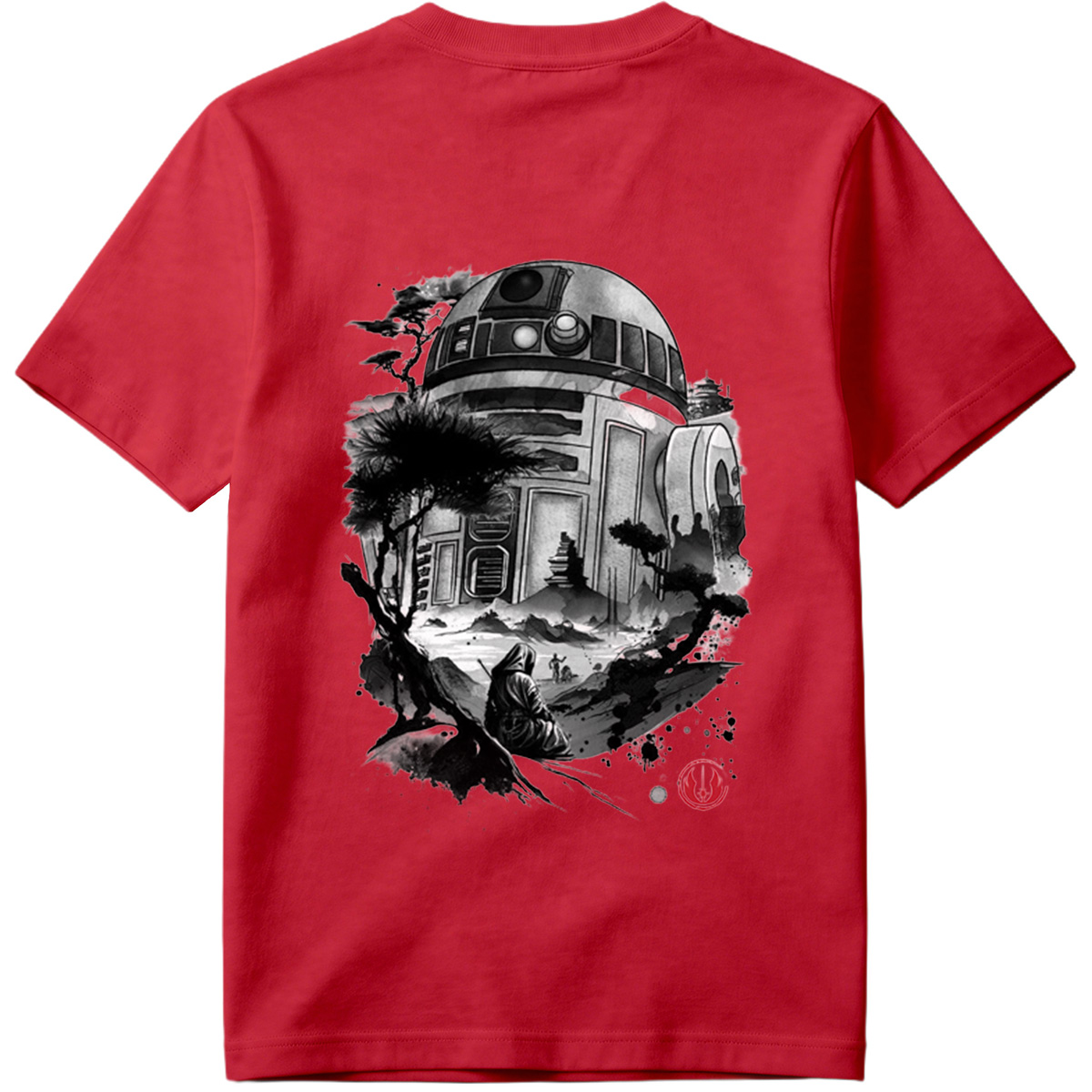 Star Wars: R2-D2 and Jedi in Zen Landscape - Tee