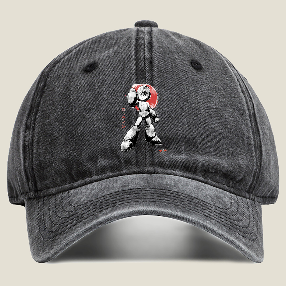 Mega Man X: Rockman Artwork - Washed Denim - Baseball Cap