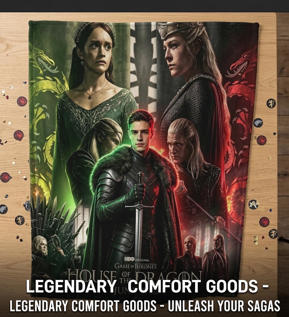 Custom Face Blanket House of the Dragon Flannel Blanket for Fans and Collectors – Perfect Gift or Giveaway for Game of Thrones Enthusiasts