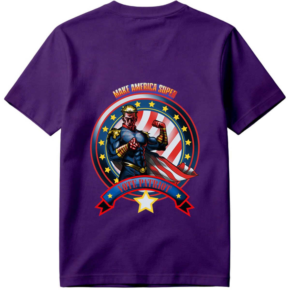 Make America Super: Vote Patriot - Captain America Inspired Hero - Tee