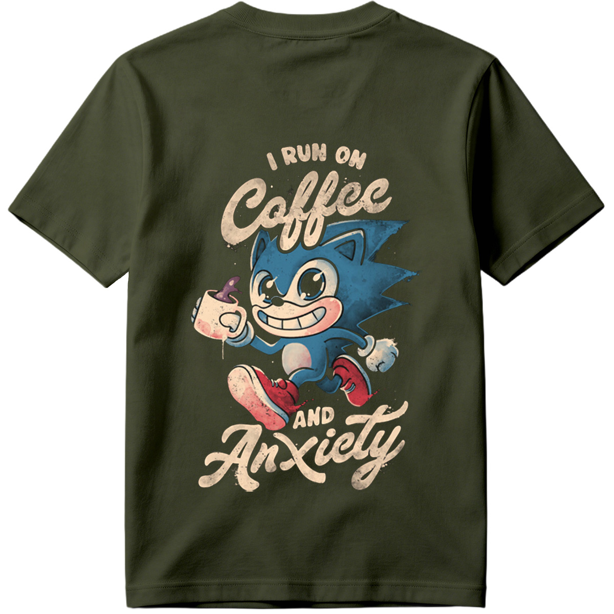Sonic the Hedgehog: I Run on Coffee and Anxiety - Tee
