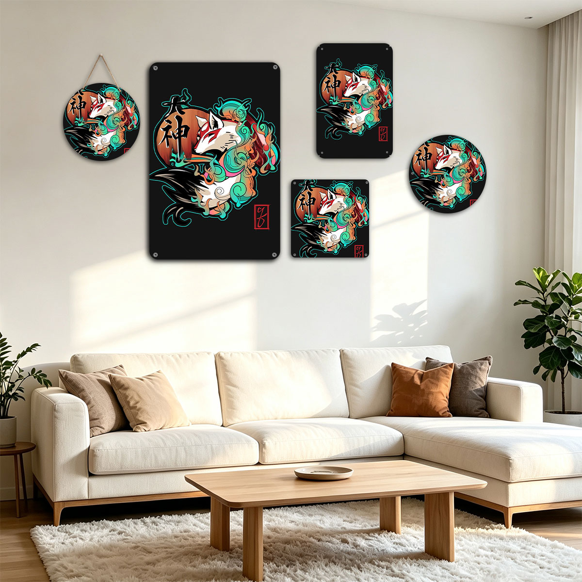 Okami Amaterasu with Vibrant Spirit Design - painting