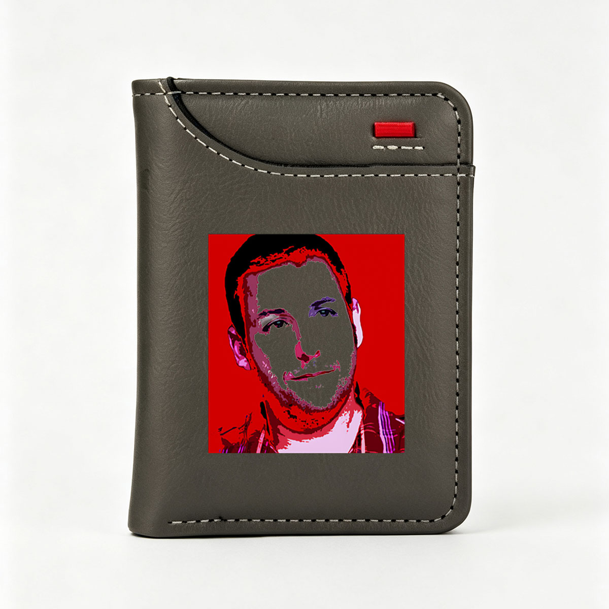 Portrait of a man with bold red and black stylized colors - Vertical Style Wallet