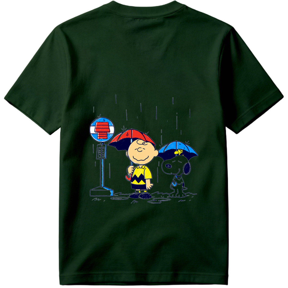 Peanuts: Charlie Brown and Snoopy in the Rain - Tee