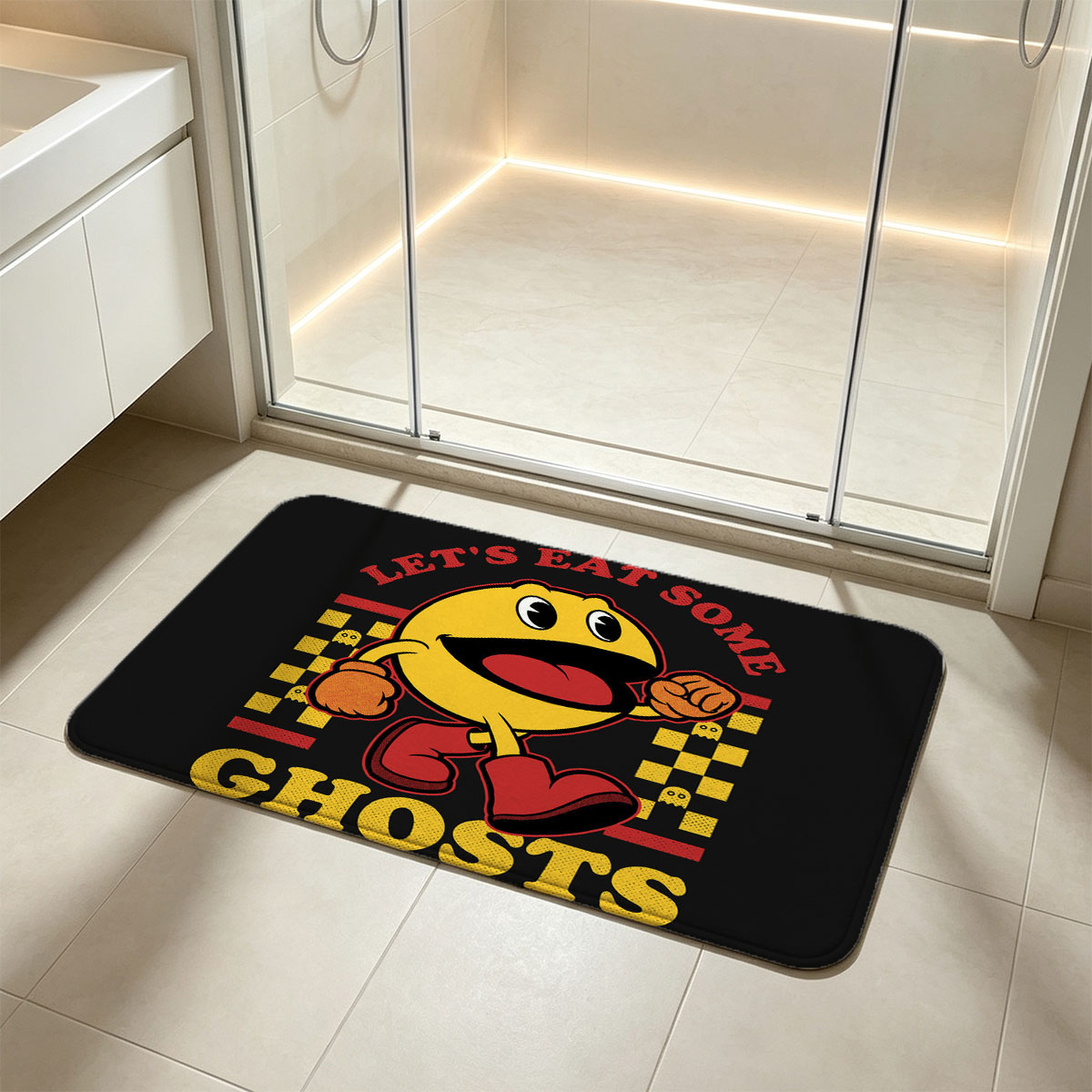 Pac-Man: Let's Eat Some Ghosts - Flannel floor mat