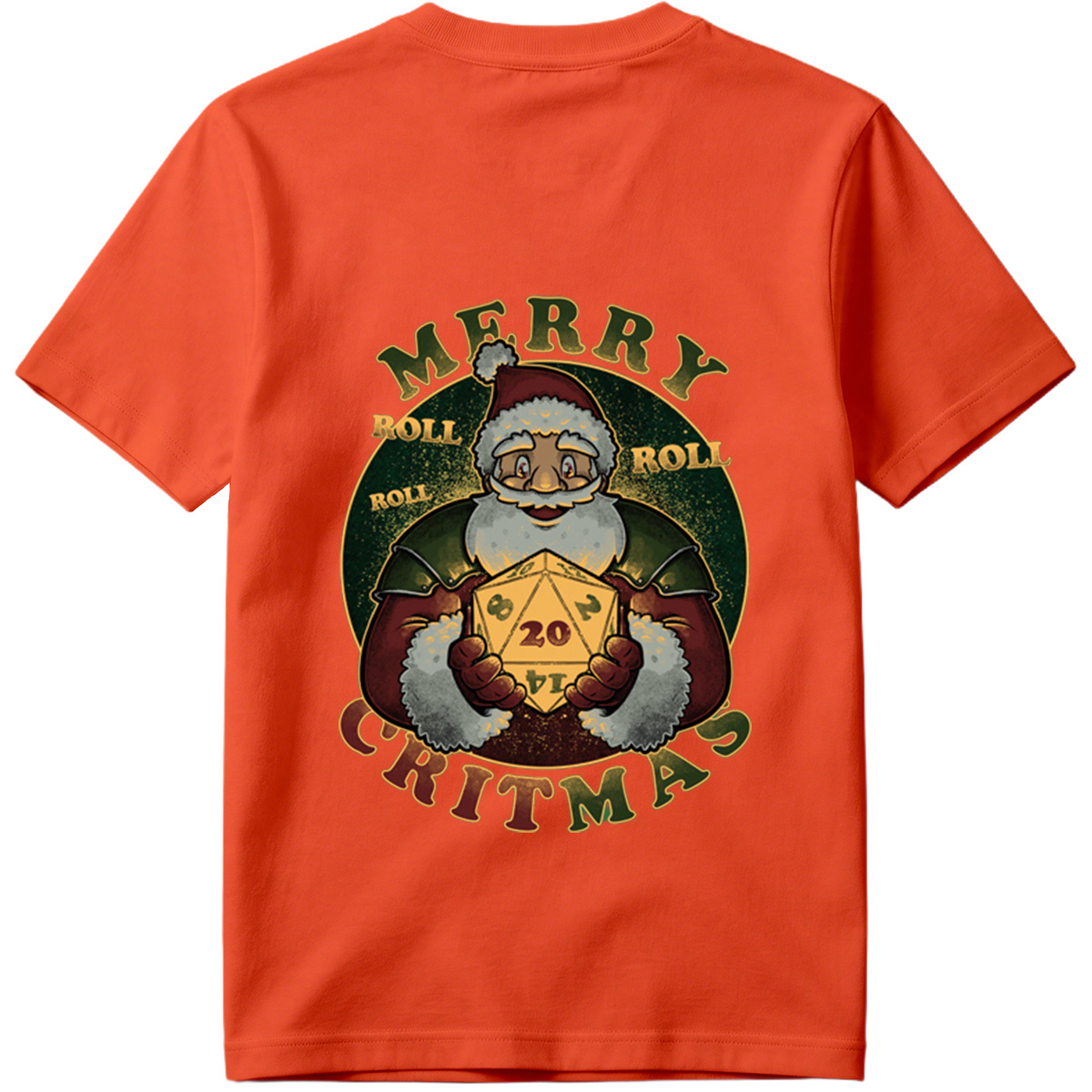 Merry Rollmas: Santa with D20 - Tee