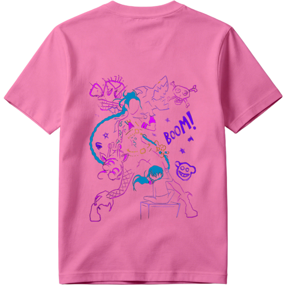 Doraemon and Friends in Neon Chaos: Boom! - Tee