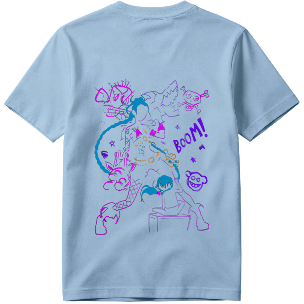 Doraemon and Friends in Neon Chaos: Boom! - Tee