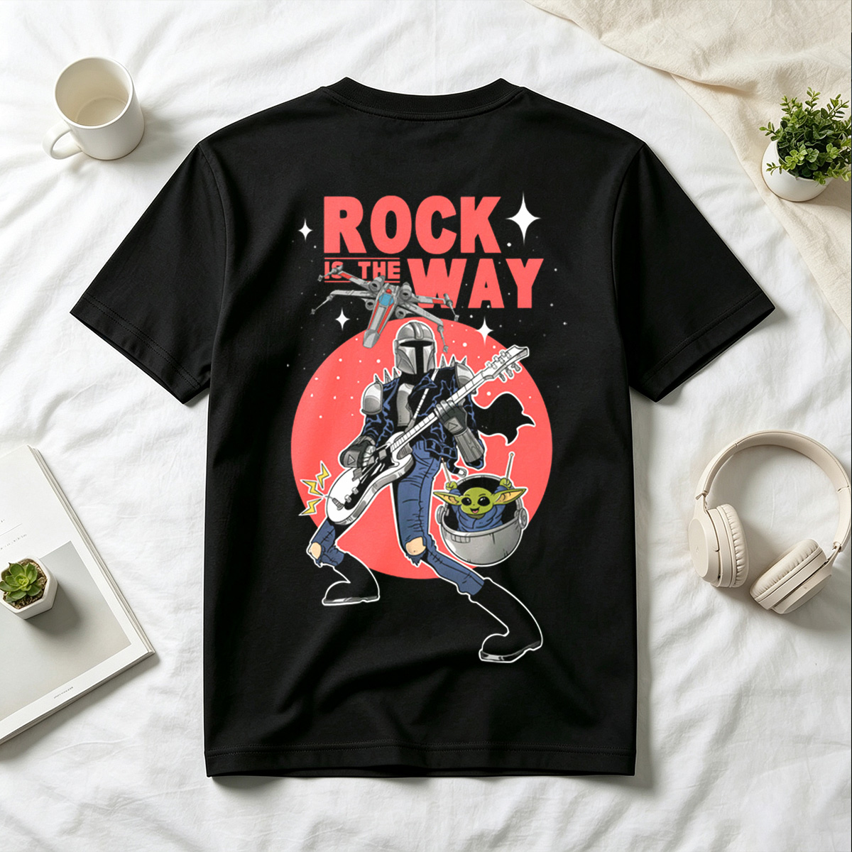 The Mandalorian & Grogu Rock Star Design - Tee