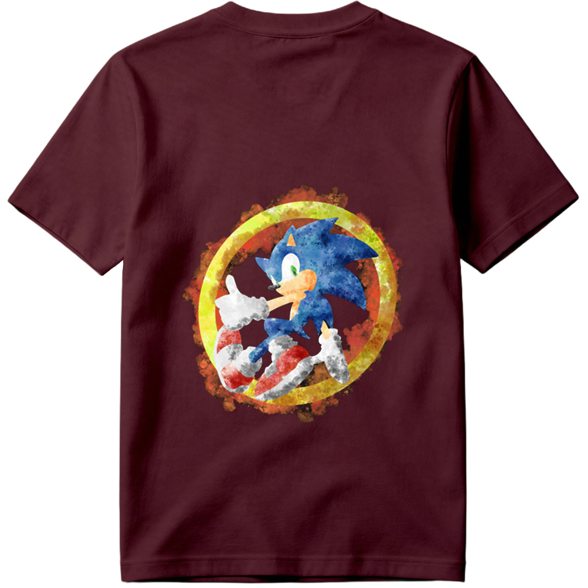 Sonic the Hedgehog in Watercolor Style - Tee