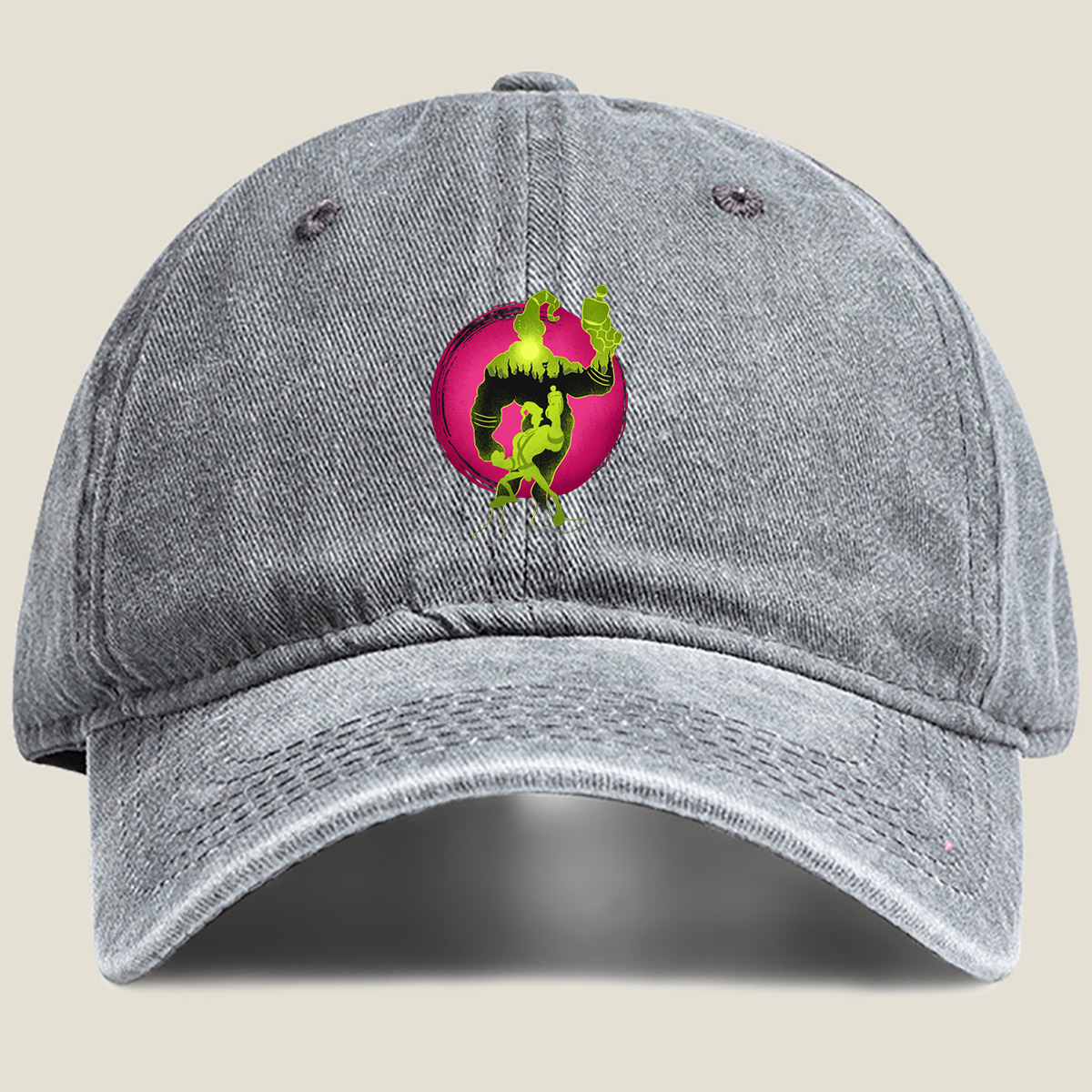 Mega Man and Dr. Wily Duel - Washed Denim - Baseball Cap