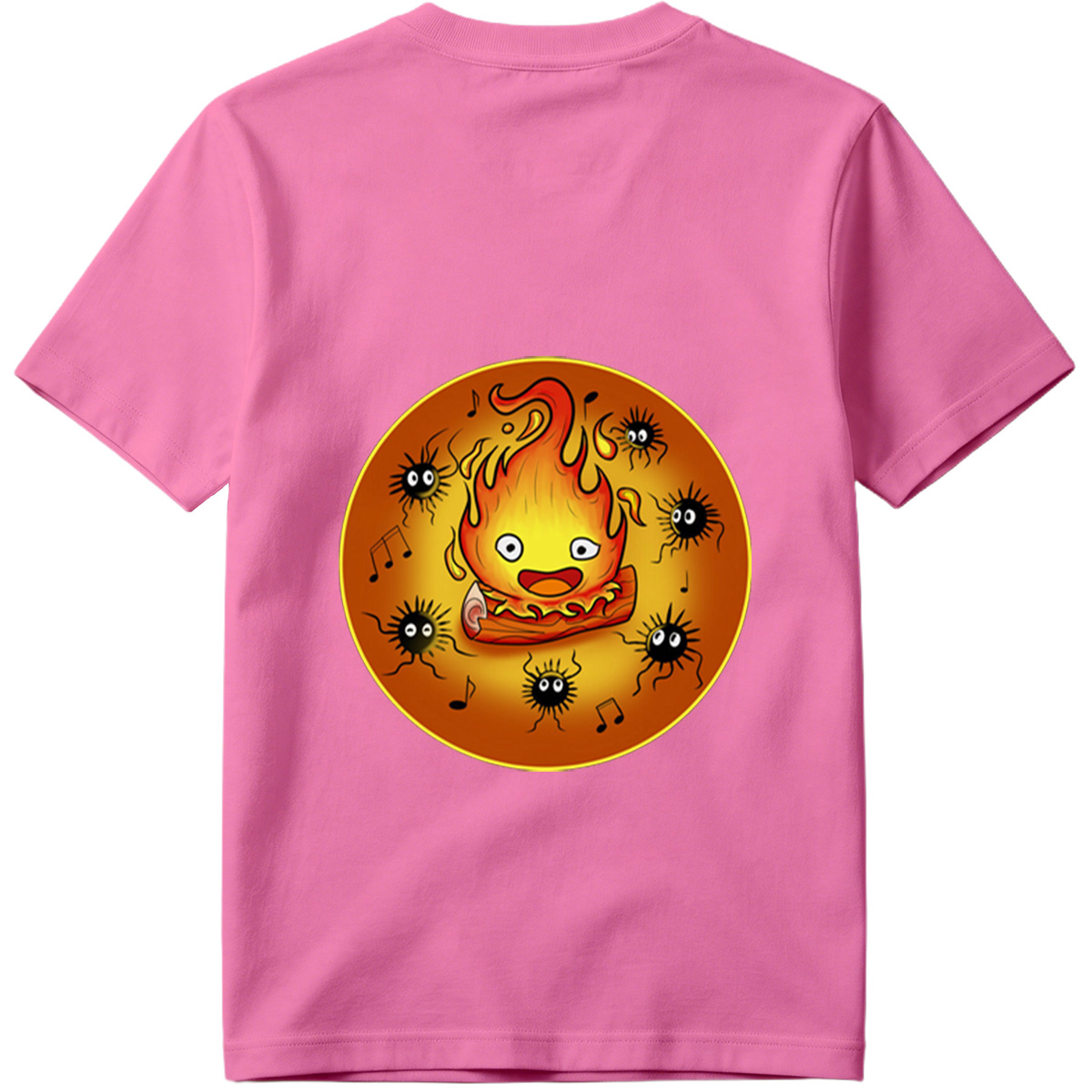 Flame Character with Spiders and Music Notes - Tee