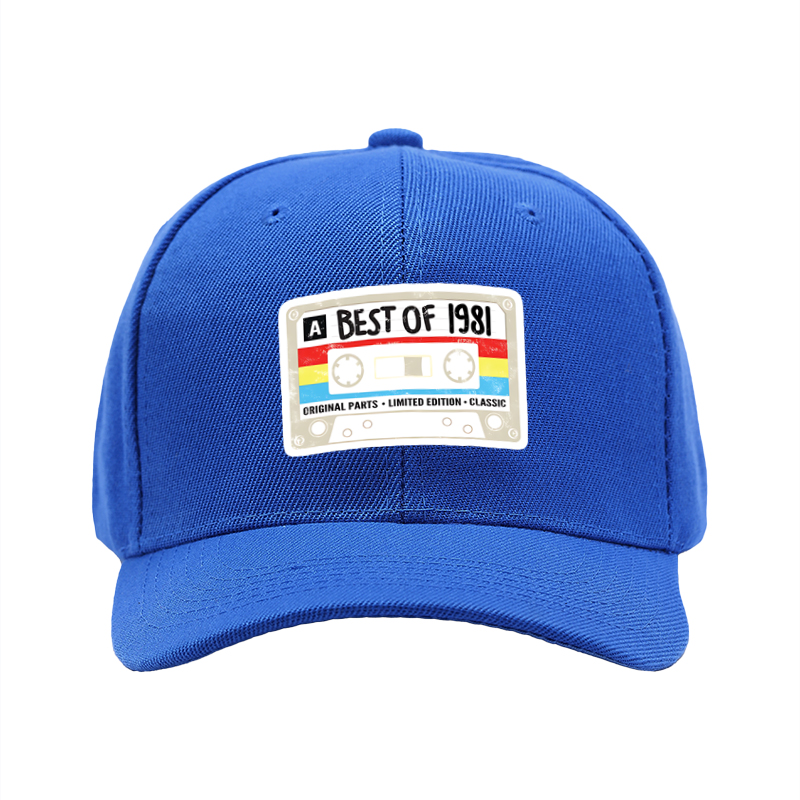 1pc New Baseball Cap with Cassette Tape Best of 1981 Print Unisex Adjustable Hat for Casual Streetwear Fashion Adults and Teens Outdoor Activities Retro Music Lover Style