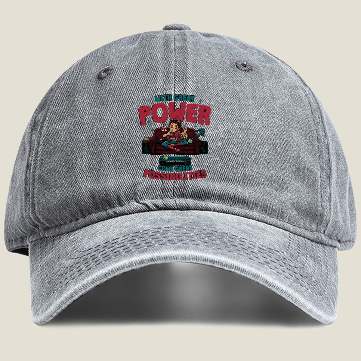 Spider-Man: With Great Power Come Great Possibilities - Washed Denim - Baseball Cap