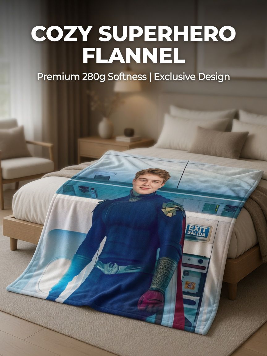 Custom Face Superhero Flannel Blanket, Personalized Photo Fleece Throw for Bed Couch, Cozy Novelty Keepsake Gift