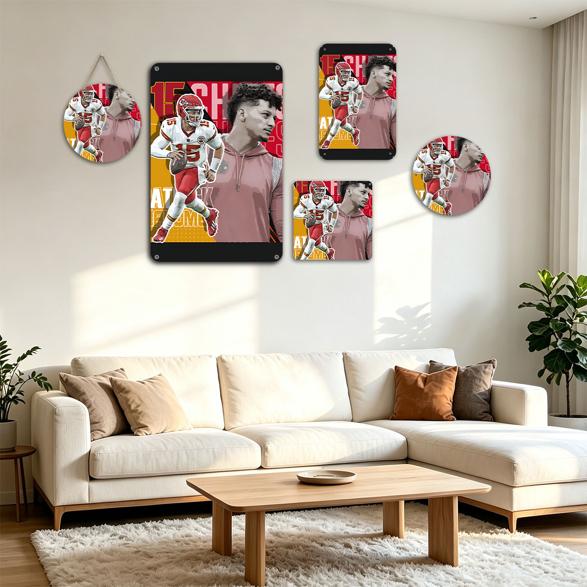 Patrick Mahomes: Kansas City Chiefs QB in Action and Casual Portrait - painting