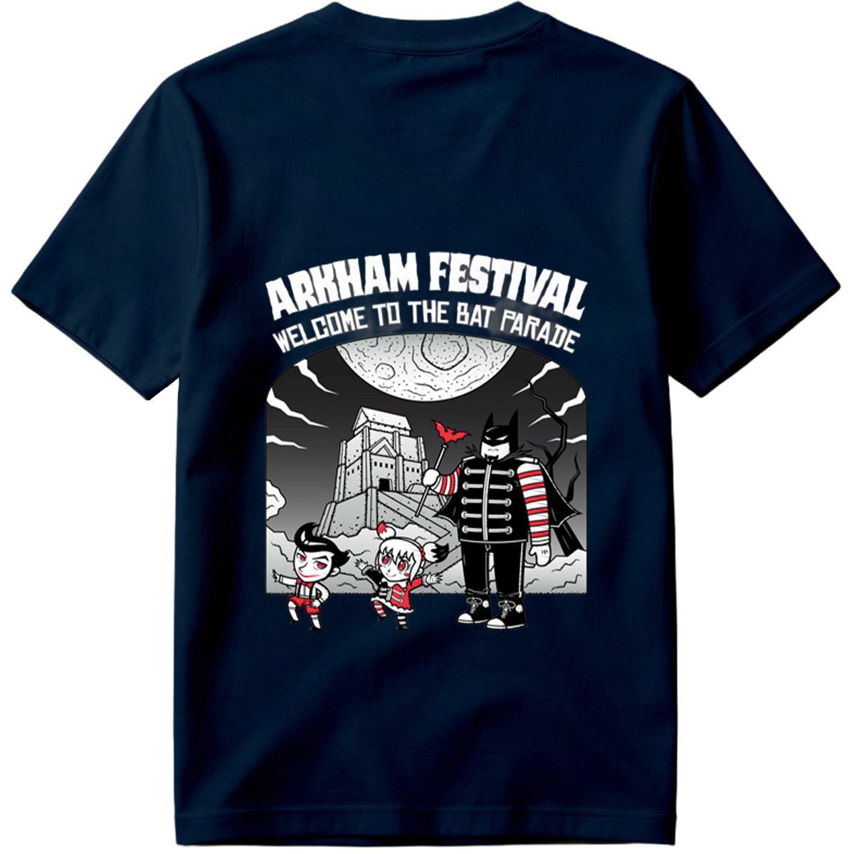 Arkham Festival: Batman, Harley Quinn, and The Joker in the Bat Parade - Tee