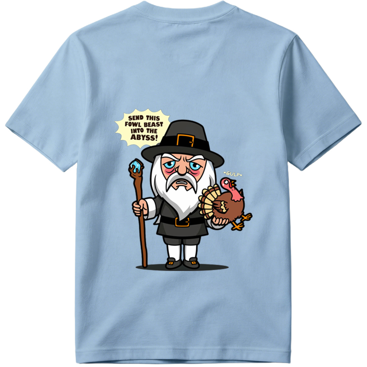 Pilgrim Wizard and Turkey - Tee