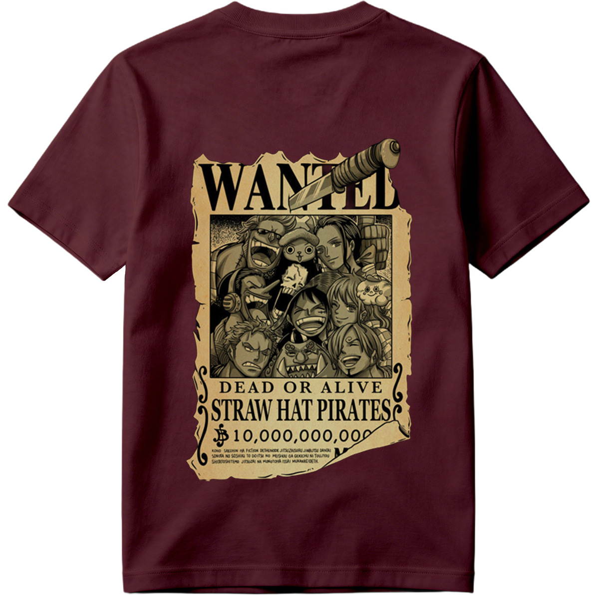 One Piece Straw Hat Pirates Wanted Poster - Tee