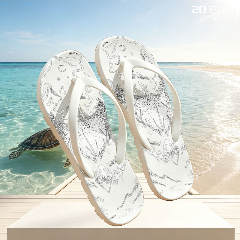 Dark Fantasy Dragon Head Artwork -  flip-flops