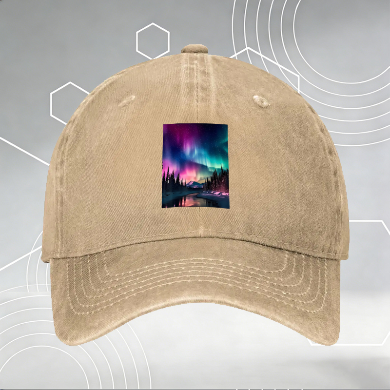 New Baseball Cap with Chess King & Queen Print 