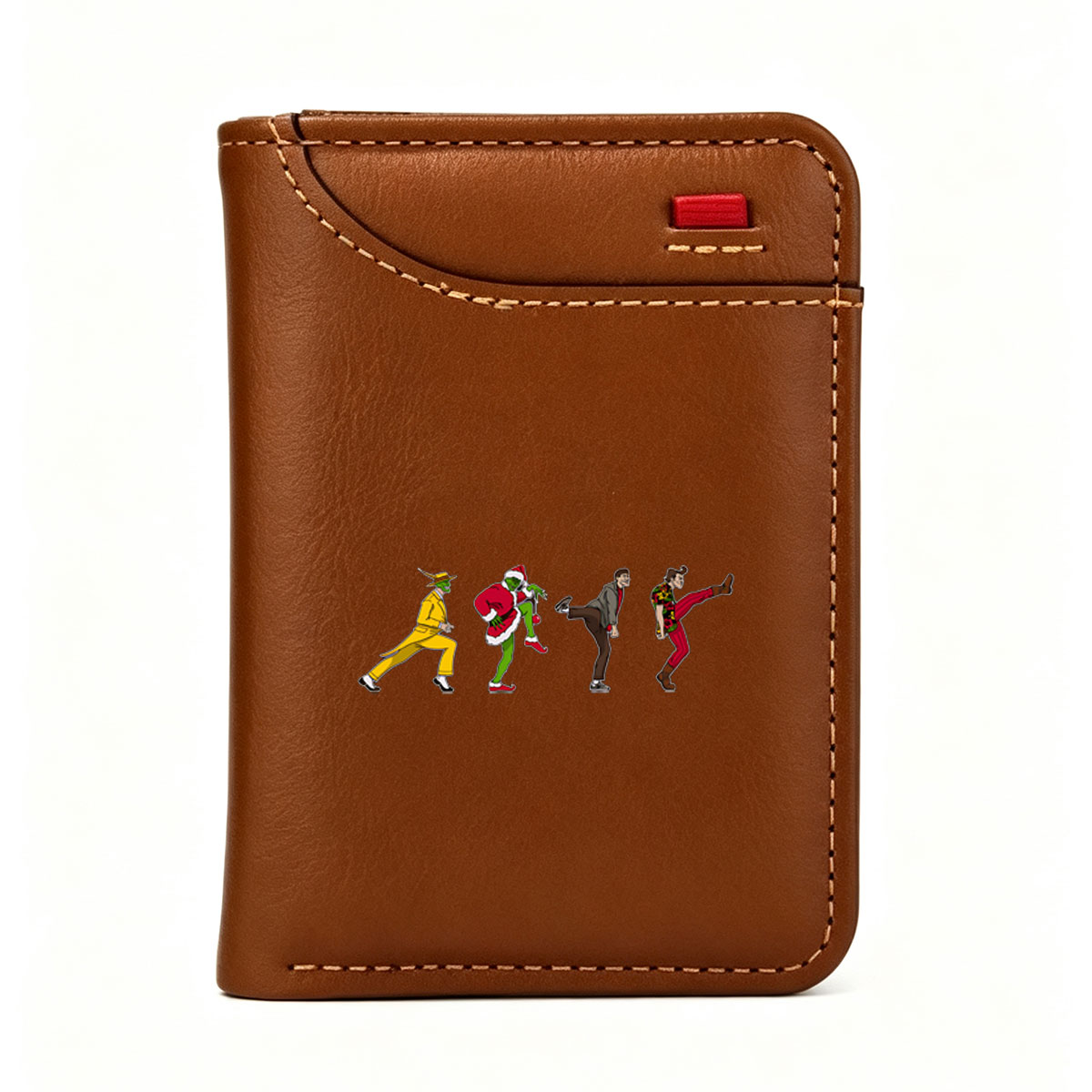 The Grinch, The Joker, and Two Men Dancing in a Line - Vertical Style Wallet