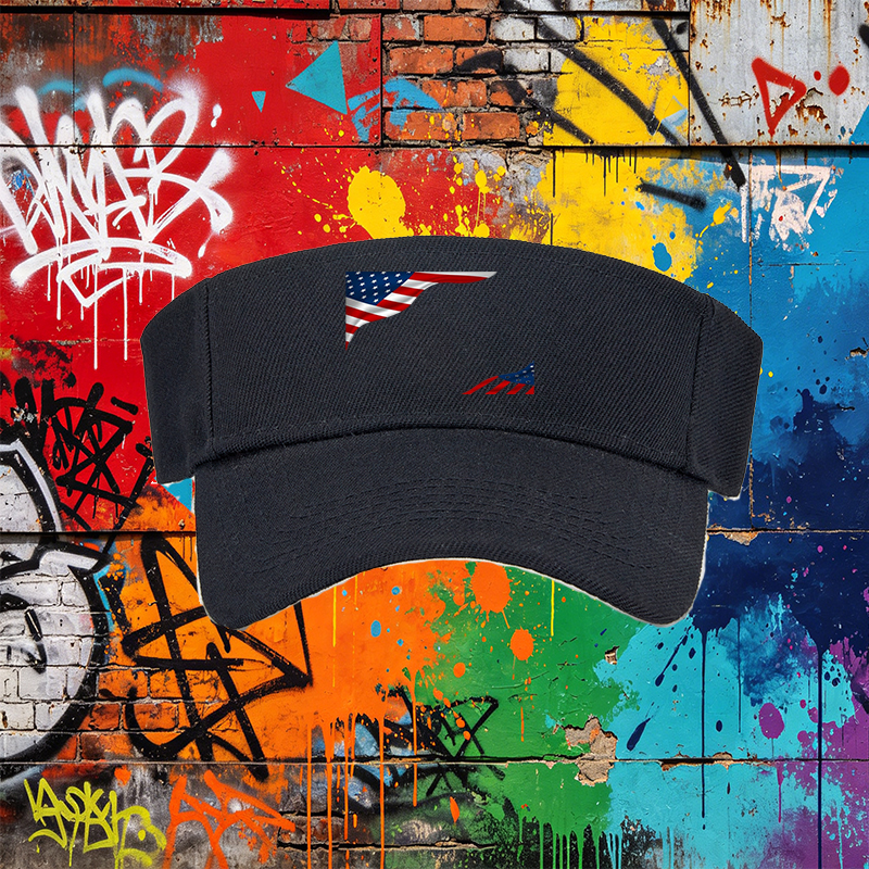 Unisex Classic Mesh Visor Cap with American Flag Print Design for Outdoor Activities and Patriotic Events, Ideal for Adults Seeking Sun Protection and Style During Summer Travel, Hiking, Fishing, or Festivals