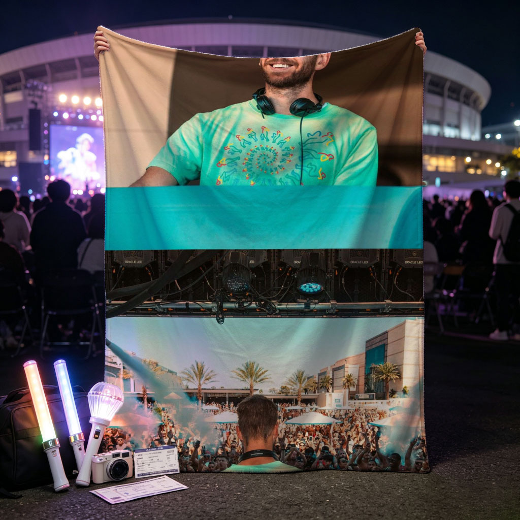 Dimitri Vegas & Like Mike Live Performance at Festival with Crowd and DJ Setup - Blankets