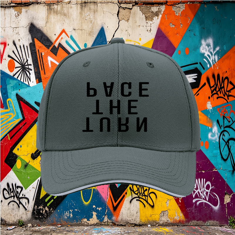 Unisex Classic Sandwich Hat Turn The Page Print Design - Unisex Classic Sandwich Hat for Outdoor Activities, Urban Style, Casual Wear, Perfect for Students, Travelers, and Fashion Lovers
