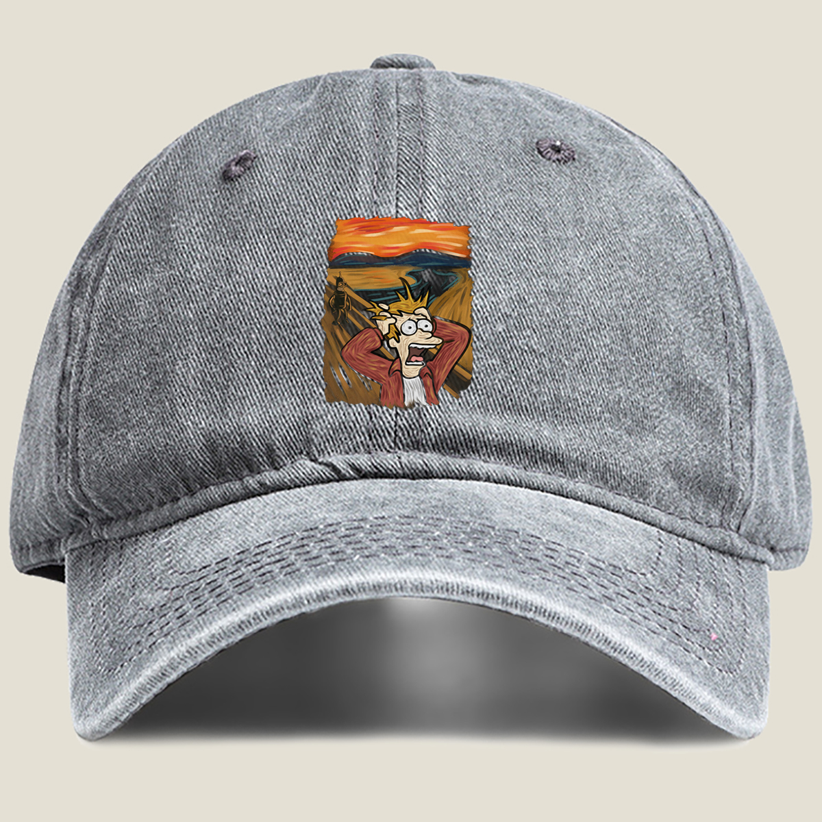 Futurama: Fry and Bender in the Desert Sunset - Washed Denim - Baseball Cap