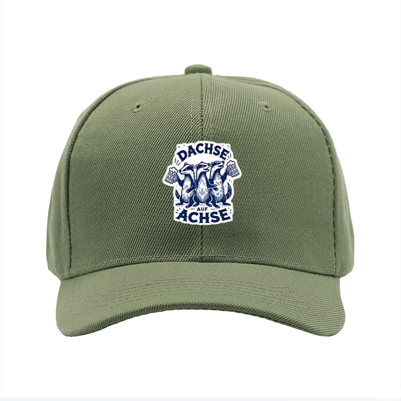 1pc New Baseball Cap with Dachse Auf Achse Otter Print Design Unisex Adjustable Hat for Outdoor Activities and Casual Wear Suitable for Adults and Teenagers