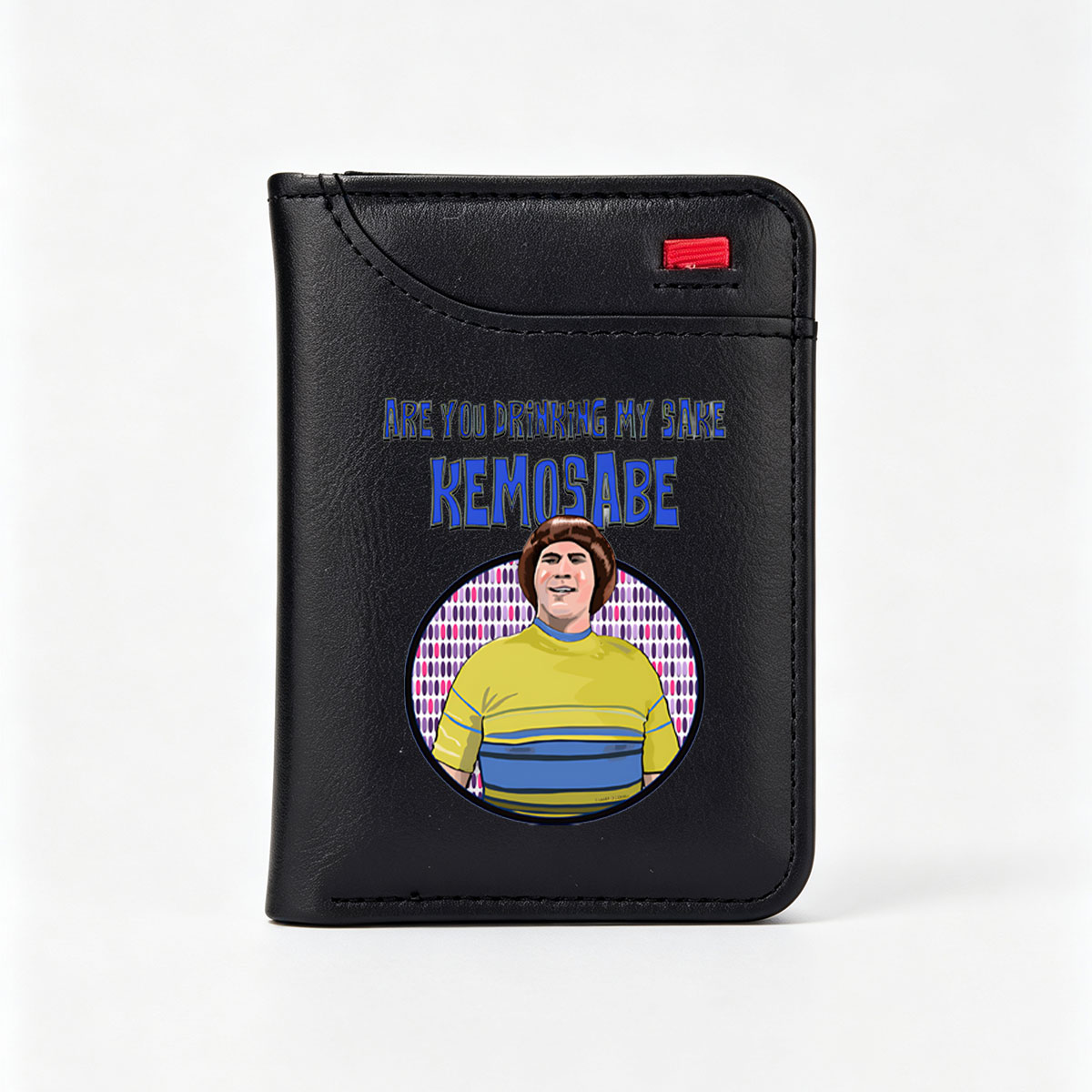Kemosabe Drinking Sake: A Parody of The Brady Bunch Character - Vertical Style Wallet