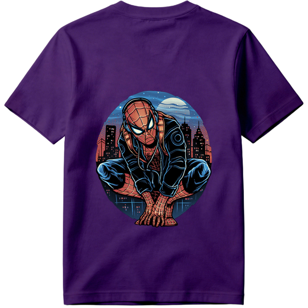 Spider-Man in Urban Night Scene - Tee