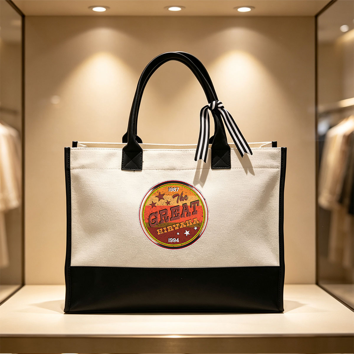 The Great Hiyama 1987-1994 - Canvas patchwork gift tote bag