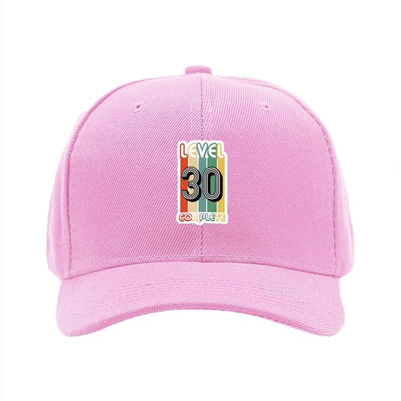 1pc New Baseball Cap Level 30 Complete Retro Print Unisex Adjustable Hat for Outdoor Activities and Casual Wear Adults Fashion Statement Cap