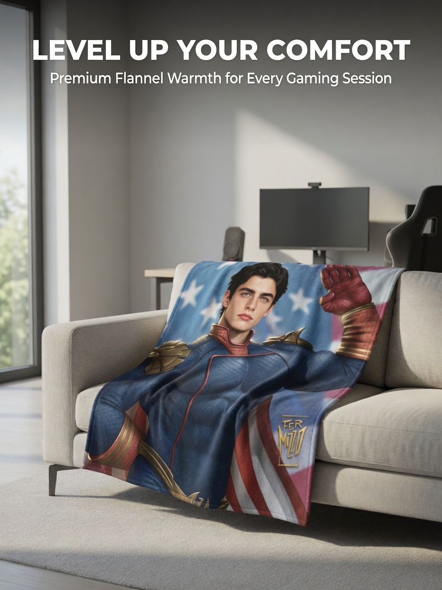 Custom Photo Blanket Personalized Superhero Portrait Ultra Soft Flannel Fleece Throw Ideal Gift for Family and Friends