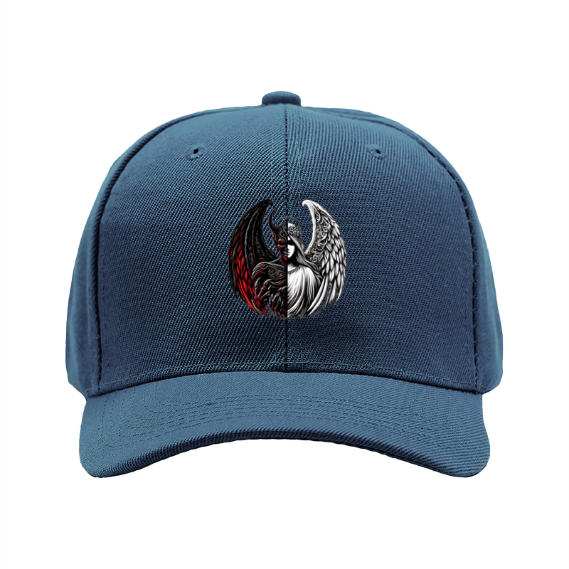 1pc New Baseball Cap Angel Devil Split Wings Print Unisex Adjustable Hat for Streetwear Outdoor Activities Adults Fashion Accessories